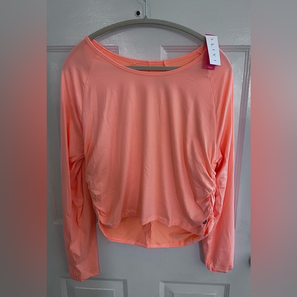 Livi Lane Bryant crop top with moisture wicking.